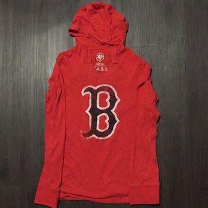 Size S Boston Red Sox long sleeve t-shirt w/ hood
